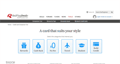Desktop Screenshot of creditcards.redflagdeals.com