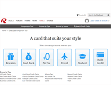 Tablet Screenshot of creditcards.redflagdeals.com